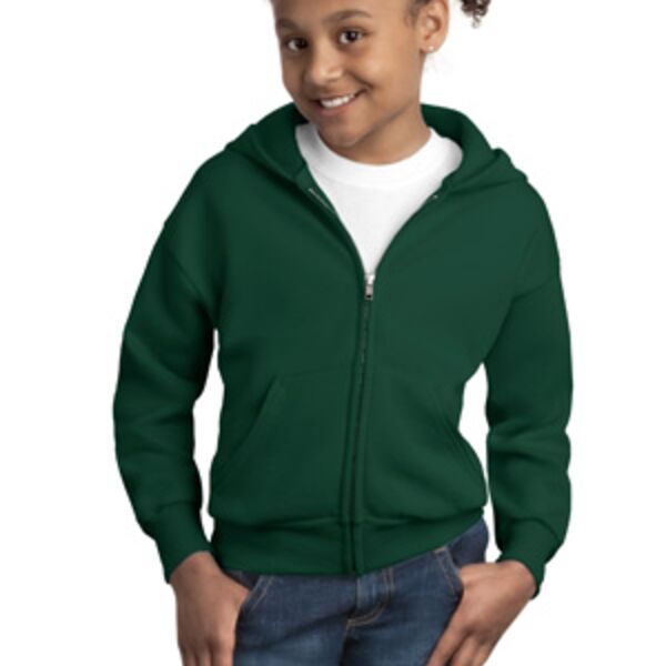 Youth ComfortBlend ® Full Zip Hooded Sweatshirt Thumbnail